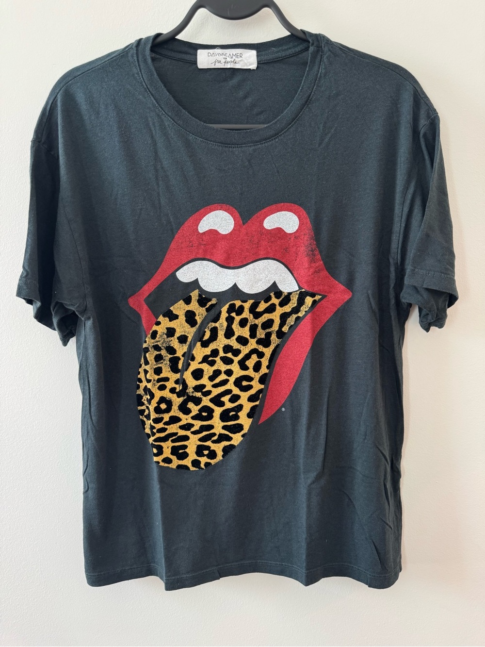 Daydreamer for Free People Rollins Stones Leopard Tongue Tee